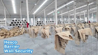 ভারী গ্যালভানাইজড হেসকো ব্যারিয়ার ওয়াল সিকিউরিটি সলিউশন