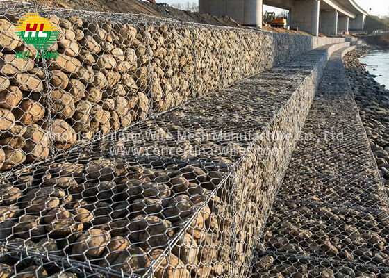 Muro Gaviones Hexagonal Galvanizado En Stock Para Obra Civil Ingenieria Proteccion Taludes Control Erosion Envio Inmediato