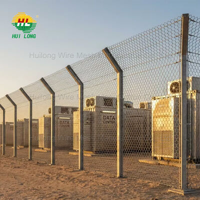 High Strength Anti Drone Fence 2.7mm Galvanized Wire Mesh with Heavy Duty Posts for Critical Energy Infrastructure