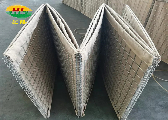 Hl1-12 গালফান লেপযুক্ত হেস্কো প্রতিরক্ষামূলক বাধা রোবট ঝালাই দৈর্ঘ্য 1.21m-33m
