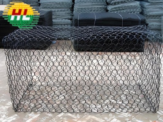 100x120mm খোলার উচ্চ-শক্তি গ্যালভানাইজড গ্যাবিয়নস বাঁধের জন্য 3.4mm সেলভেজ তারের ব্যাসার্ধ